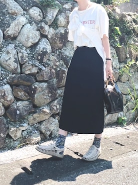 「アイテム（Tシャツ/カットソー）」を使った、なりの介さん（レディース・159cm・30代）の夏コーディネート