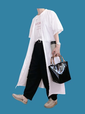 「アイテム（シューズ）」を使った、なりの介さん（レディース・159cm・30代）の夏コーディネート