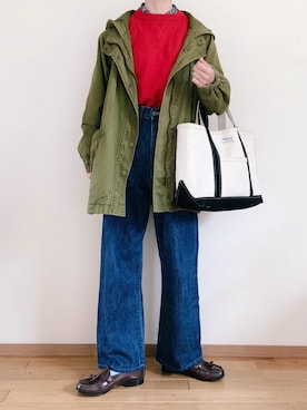 「ANATOMICA（アナトミカ）のアイテム」を使った、なりの介さん（レディース・160cm）の冬コーディネート