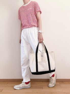 「アイテム（トートバッグ）」を使った、なりの介さん（レディース・159cm・30代）の夏コーディネート