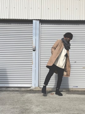 MHL.のトレンチコート（ベージュ系）を使った人気ファッション