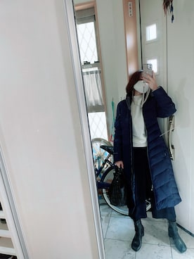 「Eddie Bauer（エディーバウアー）のアイテム（ジャケット/アウター）」を使った、sawawaさん（レディース・157cm）の冬コーディネート