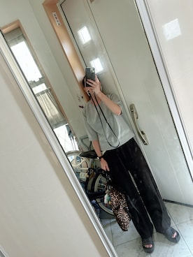 「アイテム（ニット/セーター、シルバー系）」を使った、sawawaさん（レディース・157cm）の秋コーディネート