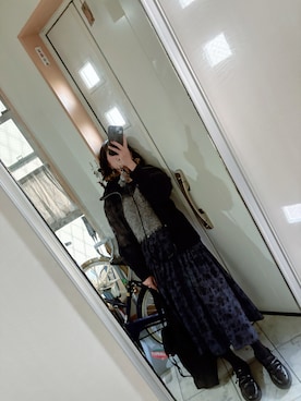 「アイテム（バレエシューズ）」を使った、sawawaさん（レディース・157cm）の冬コーディネート