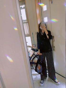 「H&M（エイチ・アンド・エム）のアイテム（シャツ/ブラウス）」を使った、sawawaさん（レディース・157cm）の春コーディネート