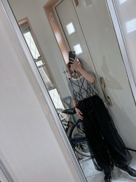「UNIQLO（ユニクロ）のアイテム（Tシャツ/カットソー、ホワイト系）」を使った、sawawaさん（レディース・157cm）の秋コーディネート