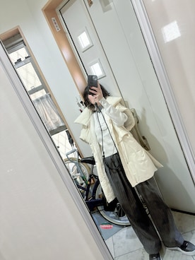 「アイテム（その他アウター）」を使った、sawawaさん（レディース・157cm）の冬コーディネート