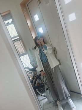 「Eddie Bauer（エディーバウアー）のアイテム（その他アウター）」を使った、sawawaさん（レディース・157cm）の春コーディネート