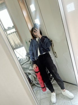 「ご近所コーデ」｜「アイテム（ジャケット/アウター）」を使った、sawawaさん（レディース・157cm）の春コーディネート