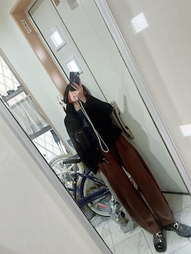 「ゆったりシルエット」｜sawawaさん（レディース・157cm）の冬コーディネート