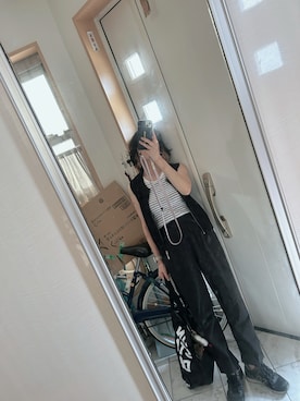 「GU（ジーユー）のアイテム（ベスト）」を使った、sawawaさん（レディース・157cm）の秋コーディネート