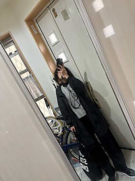 「アイテム（ナイロンジャケット）」を使った、sawawaさん（レディース・157cm）の秋コーディネート