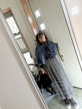 「ZARA（ザラ）のアイテム（ブルゾン）」を使った、sawawaさん（レディース・157cm）の春コーディネート