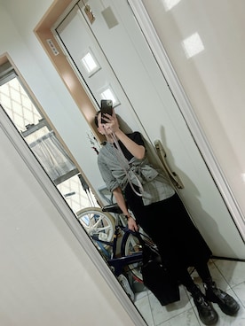 「Samansa Mos2 blue（サマンサモスモスブルー）のアイテム」を使った、sawawaさん（レディース・157cm）の秋コーディネート