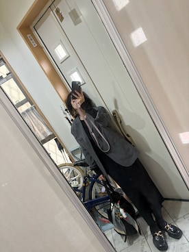 「アイテム（ジャンパースカート）」を使った、sawawaさん（レディース・157cm）の秋コーディネート