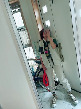「Eddie Bauer（エディーバウアー）のアイテム（その他アウター）」を使った、sawawaさん（レディース・157cm）の秋コーディネート