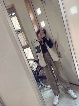 「Eddie Bauer（エディーバウアー）のアイテム（その他アウター）」を使った、sawawaさん（レディース・157cm）の秋コーディネート