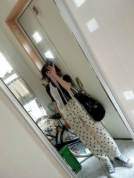 「ドットパンツ」｜sawawaさん（レディース・157cm）の夏コーディネート