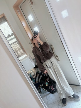 「JEANASIS（ジーナシス）のアイテム（バッグ）」を使った、sawawaさん（レディース・157cm）の春コーディネート