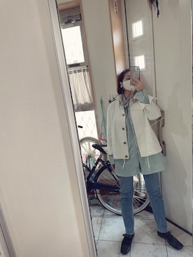「Eddie Bauer（エディーバウアー）のアイテム（その他アウター）」を使った、sawawaさん（レディース・157cm）の春コーディネート