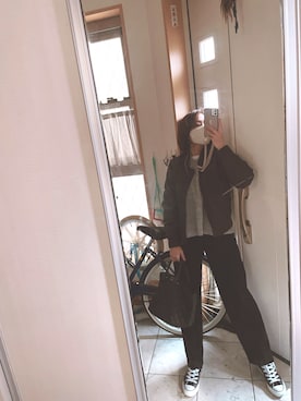 「Eddie Bauer（エディーバウアー）のアイテム（ベスト）」を使った、sawawaさん（レディース・157cm）の冬コーディネート
