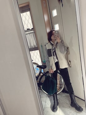 「Eddie Bauer（エディーバウアー）のアイテム（その他アウター）」を使った、sawawaさん（レディース・157cm）の冬コーディネート