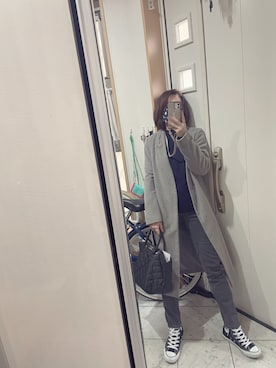 「Eddie Bauer（エディーバウアー）のアイテム（パンツ）」を使った、sawawaさん（レディース・157cm）の冬コーディネート