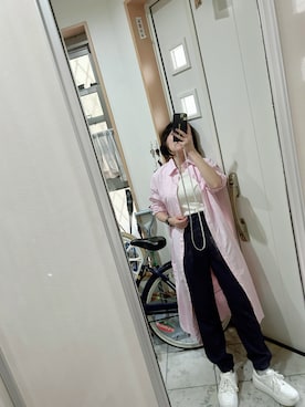 「ピンクストライプ」｜sawawaさん（レディース・157cm）の夏コーディネート