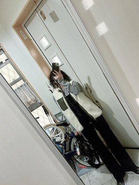 「アイテム（サロペット/オーバーオール）」を使った、sawawaさん（レディース・157cm）の秋コーディネート