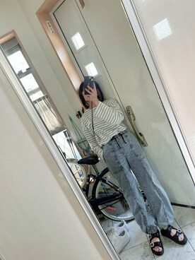 「NANING9（ナンニング）のアイテム」を使った、sawawaさん（レディース・157cm）の春コーディネート