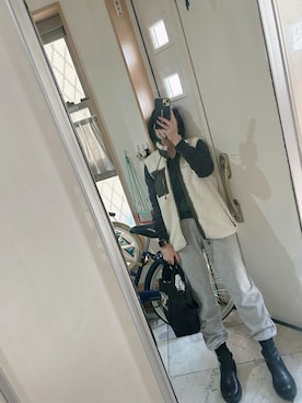 「Eddie Bauer（エディーバウアー）のアイテム（その他アウター）」を使った、sawawaさん（レディース・157cm）の冬コーディネート