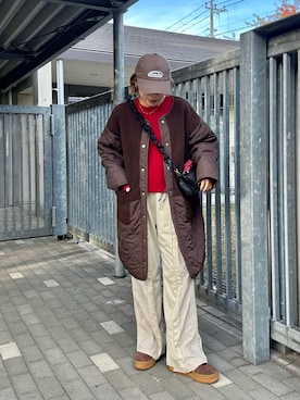 「アイテム（帽子）」を使った、MIRAIさん（レディース・162cm・30代）の秋コーディネート