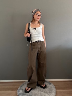「coca（coca）（コカ）のアイテム」を使った、MIRAIさん（レディース・162cm）の夏コーディネート