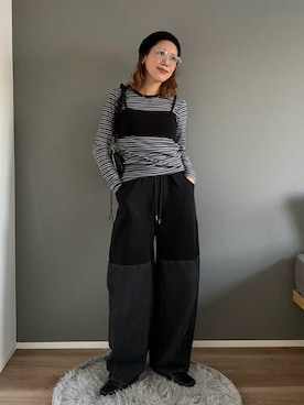 「アイテム（スリッポン）」を使った、MIRAIさん（レディース・162cm・30代）の秋コーディネート