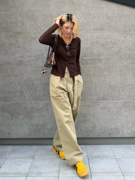 「NUEF （ヌエフ）のアイテム」を使った、MIRAIさん（レディース・162cm）の春コーディネート