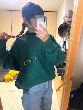 「CONVERSE TOKYO（コンバーストウキョウ）のアイテム（スウェット）」を使った、canataさん（レディース・156cm）の秋コーディネート