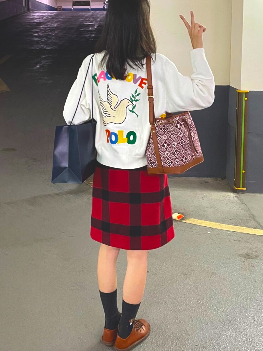 polo ラルフローレン　スウェット　レディース　PEACE LOVE POLO RALPH LAUREN（ポロ ラルフ ローレン）の「Peace Love Polo