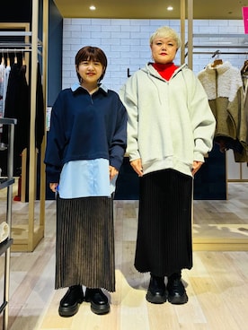 「アイテム（パーカー）」を使った、しーさんさん（レディース・147cm）の冬コーディネート