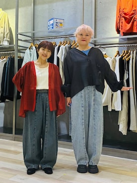 「LEPSIM（レプシィム）の淡水パールネックレス　624962（ネックレス、ホワイト系）」を使った、しーさんさん（レディース・147cm）の春コーディネート