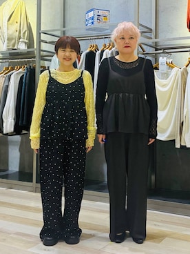 「LEPSIM（レプシィム）の2WAYベルト厚底サボ　578034（サンダル、ブラック系）」を使った、しーさんさん（レディース・147cm）の春コーディネート