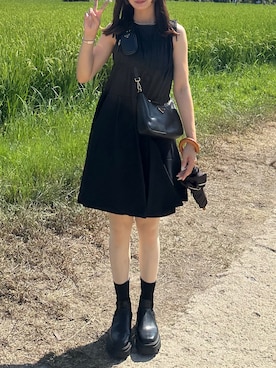 「アイテム（ブーツ）」を使った、ミさん（レディース・153cm・20代）の夏コーディネート