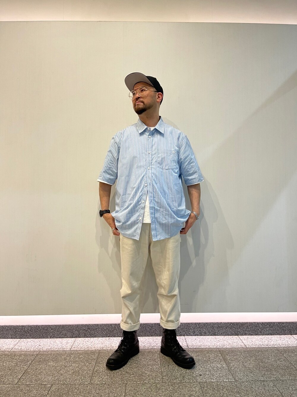 DIESEL（ディーゼル）の「メンズ シャツ 半袖 ストライプ（シャツ