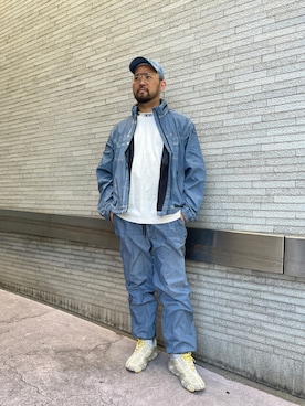 「DIESEL（ディーゼル）のアイテム（ナイロンジャケット）」を使った、留さん（メンズ・181cm）の冬コーディネート