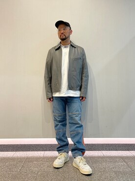 「DIESEL（ディーゼル）のアイテム（ライダースジャケット）」を使った、留さん（メンズ・181cm）の秋コーディネート