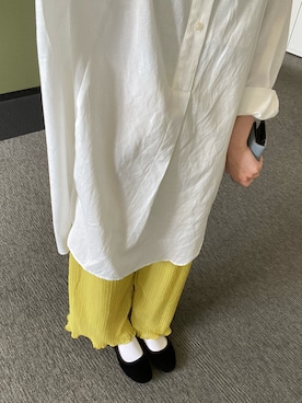 「coca（coca）（コカ）のアイテム（シャツワンピース）」を使った、ria◡̈❁*さん（レディース・164cm）の春コーディネート
