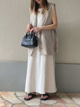 「トングサンダル」｜「アイテム（その他アウター）」を使った、meeg☻さん（レディース・159cm）の春コーディネート