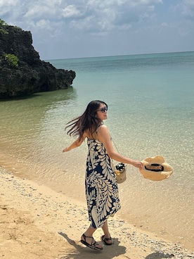 「アイテム（ワンピース）」を使った、Y さん（レディース・153cm・20代）の冬コーディネート