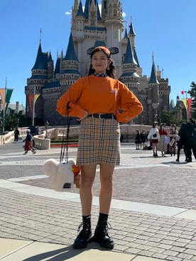 「バーバリー」｜「アイテム（ブーツ）」を使った、Y さん（レディース・152cm）の秋コーディネート
