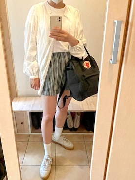 「OZOC（オゾック）のアイテム（パンツ）」を使った、すずやまさん（レディース・160cm）の夏コーディネート