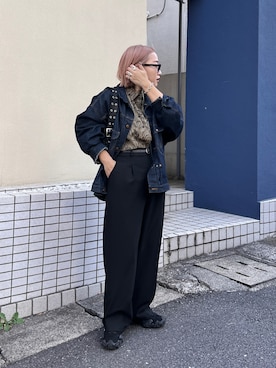 「Acne Studios（アクネストゥディオズ）のアイテム（シューズ）」を使った、yuiさん（レディース・158cm）の秋コーディネート